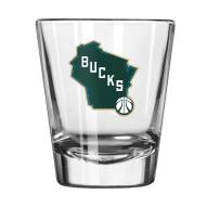 Milwaukee Bucks 2 oz. State Logo Shot Glass