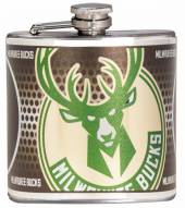 Milwaukee Bucks Hi-Def Stainless Steel Flask