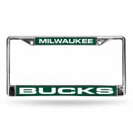 Milwaukee Bucks Laser Rico Chrome License Plate Frame