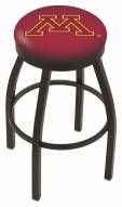 Minnesota Golden Gophers Black Swivel Bar Stool with Accent Ring