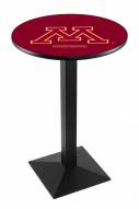 Minnesota Golden Gophers Black Wrinkle Pub Table with Square Base