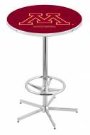 Minnesota Golden Gophers Chrome Bar Table with Foot Ring