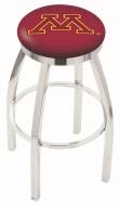 Minnesota Golden Gophers Chrome Swivel Bar Stool with Accent Ring