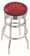 Minnesota Golden Gophers Double Ring Swivel Barstool with Ribbed Accent Ring