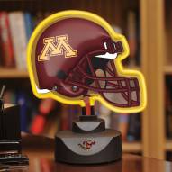 Minnesota Golden Gophers Neon Helmet Desk Lamp