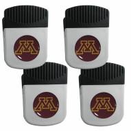 Minnesota Golden Gophers 4 Pack Chip Clip Magnet with Bottle Opener
