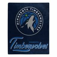 Minnesota Timberwolves Signature Raschel Throw Blanket