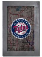 Minnesota Twins 11" x 19" City Map Framed Sign