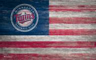 Minnesota Twins 11" x 19" Distressed Flag Sign