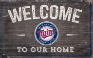 Minnesota Twins 11" x 19" Welcome to Our Home Sign