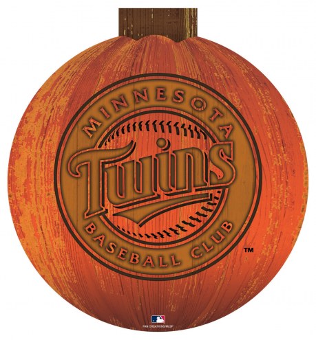 Minnesota Twins 12&quot; Halloween Pumpkin Sign