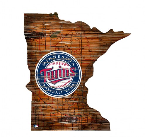 Minnesota Twins 12&quot; Roadmap State Sign