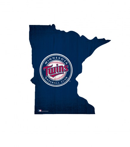 Minnesota Twins 12&quot; Team Color Logo State Sign