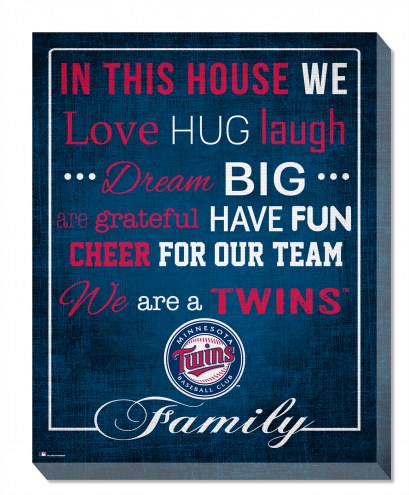 Minnesota Twins 16&quot; x 20&quot; In This House Canvas Print