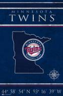 Minnesota Twins 17" x 26" Coordinates Sign