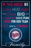 Minnesota Twins 17" x 26" In This House Sign