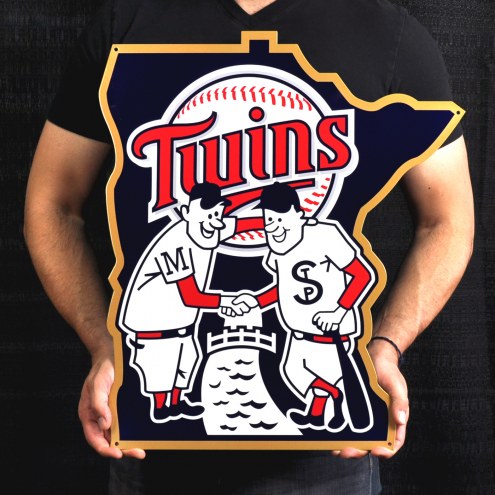 Minnesota Twins 24&quot; Steel Logo Sign