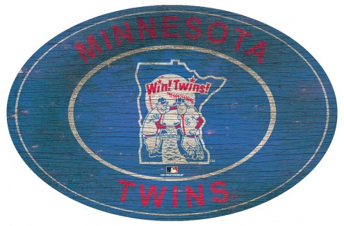Minnesota Twins 46&quot; Heritage Logo Oval Sign