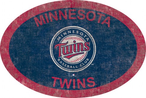 Minnesota Twins 46&quot; Team Color Oval Sign