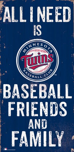 Minnesota Twins 6&quot; x 12&quot; Friends & Family Sign