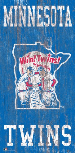 Minnesota Twins 6&quot; x 12&quot; Heritage Logo Sign