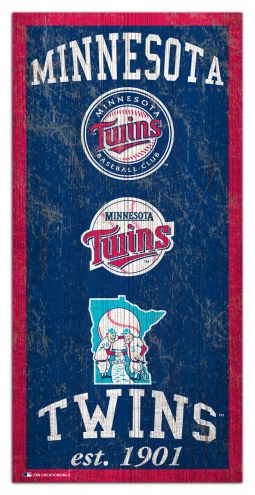 Minnesota Twins 6&quot; x 12&quot; Heritage Sign