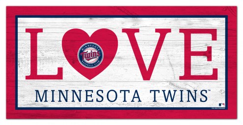 Minnesota Twins 6&quot; x 12&quot; Love Sign