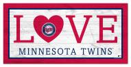 Minnesota Twins 6" x 12" Love Sign