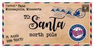 Minnesota Twins 6" x 12" To Santa Sign