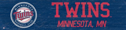 Minnesota Twins 6&quot; x 24&quot; Team Name Sign