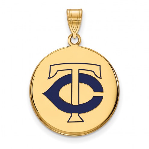 Minnesota Twins Sterling Silver Gold Plated Large Pendant