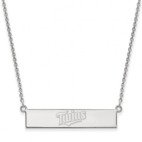 Minnesota Twins Sterling Silver Bar Necklace