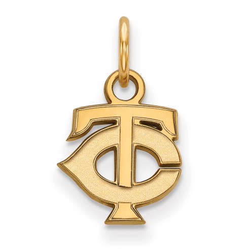 Minnesota Twins Sterling Silver Gold Plated Extra Small Pendant