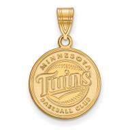 Minnesota Twins Sterling Silver Gold Plated Medium Pendant
