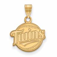 Minnesota Twins Sterling Silver Gold Plated Small Pendant