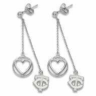 Minnesota Twins Sterling Silver Heart Earrings