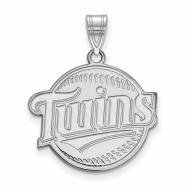 Minnesota Twins Sterling Silver Large Pendant