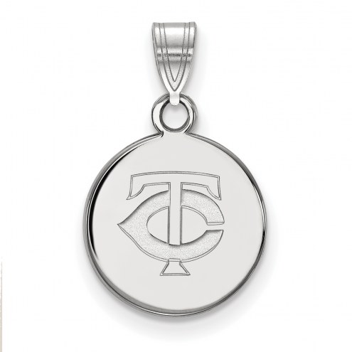 Minnesota Twins Sterling Silver Small Disc Pendant