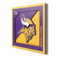 Minnesota Vikings 12" x 12" 3D Logo Series Wall Art