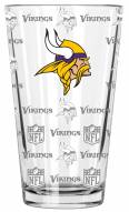Minnesota Vikings 16 oz. Sandblasted Pint Glass