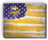 Minnesota Vikings 16" x 20" Flag Canvas Print