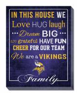 Minnesota Vikings 16" x 20" In This House Canvas Print