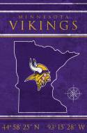 Minnesota Vikings 17" x 26" Coordinates Sign