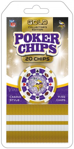 Minnesota Vikings 20 Piece Poker Chips Set