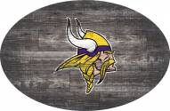 Minnesota Vikings 46" Distressed Wood Oval Sign