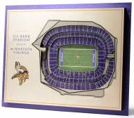 Minnesota Vikings 5-Layer StadiumViews 3D Wall Art