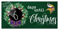 Minnesota Vikings 6" x 12" Chalk Christmas Countdown Sign