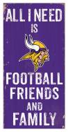 Minnesota Vikings 6" x 12" Friends & Family Sign