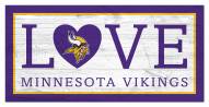 Minnesota Vikings 6" x 12" Love Sign