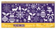 Minnesota Vikings 6" x 12" Merry & Bright Sign